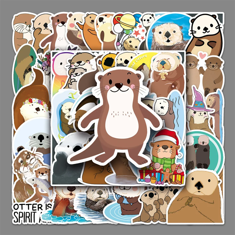 

10/30/50 шт., водонепроницаемые наклейки с надписью «Otter»