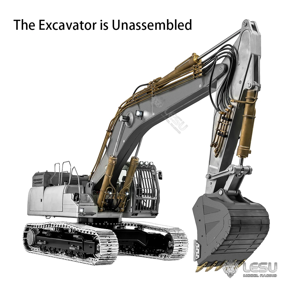 

New Arrival LESU SK500L RC Hydraulic Excavator 1/14 Metal Remote Control Earth Digger Model Kits ESC Servo Motor Lights Vehicle