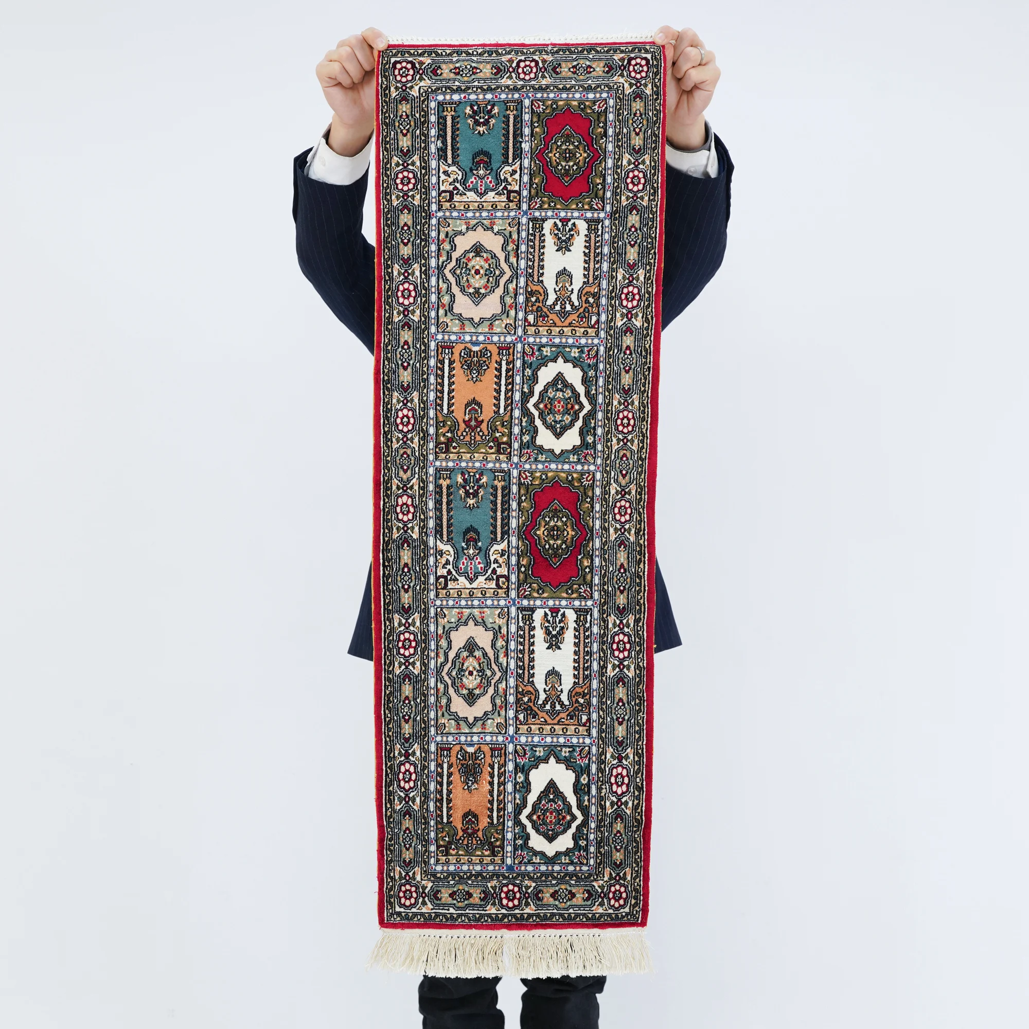 1 'x 3' маленький коврик четырехсезонный шелковые ковры ручной работы (LJH035) |