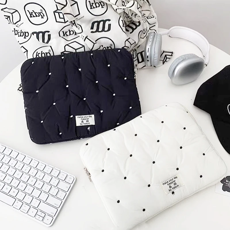 Большая вместительная сумка для ноутбука из мягкого нейлона милая женская