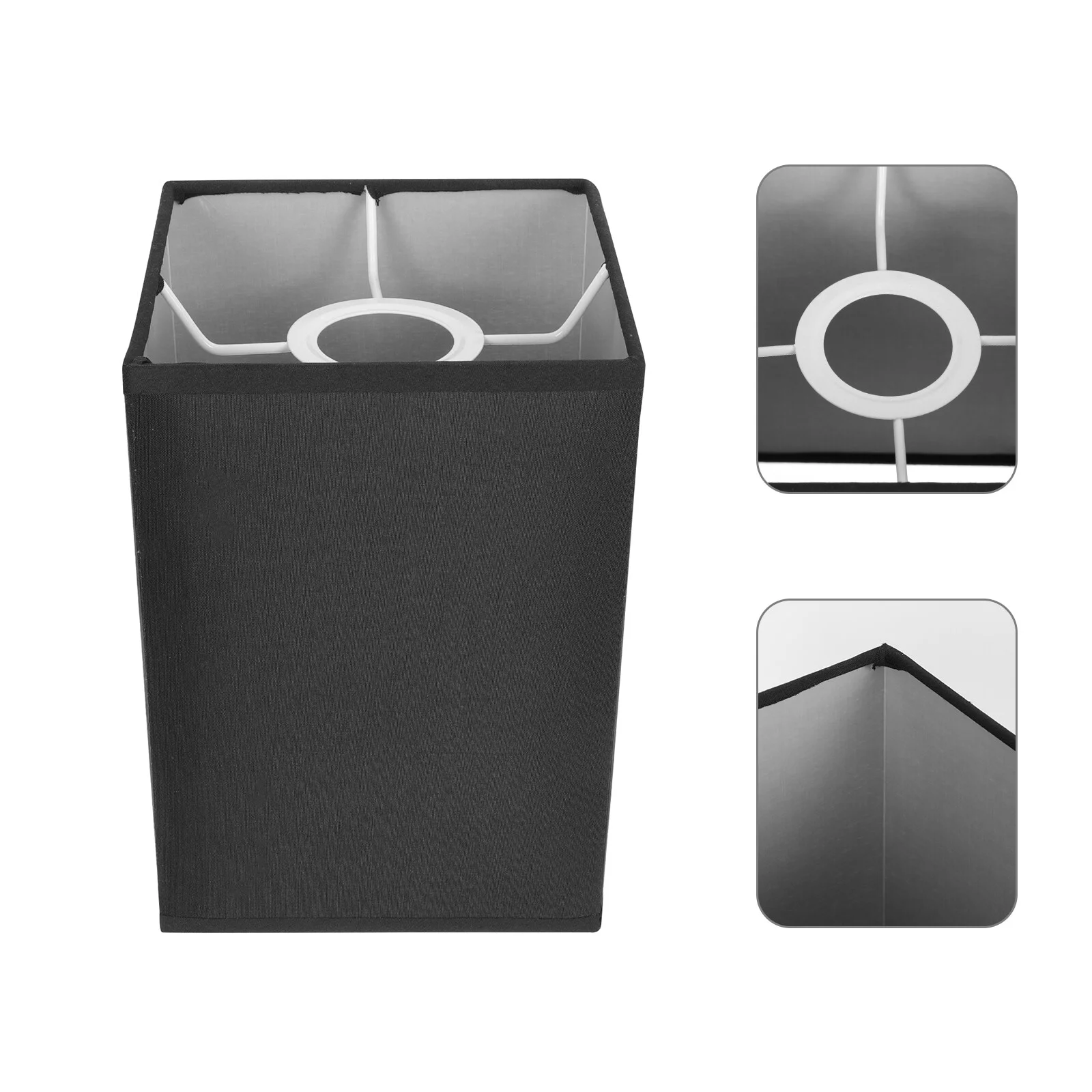 

Chandelier Black Gauze Light Cover Lamp Housing Table Accessory Fabric Square Ornament