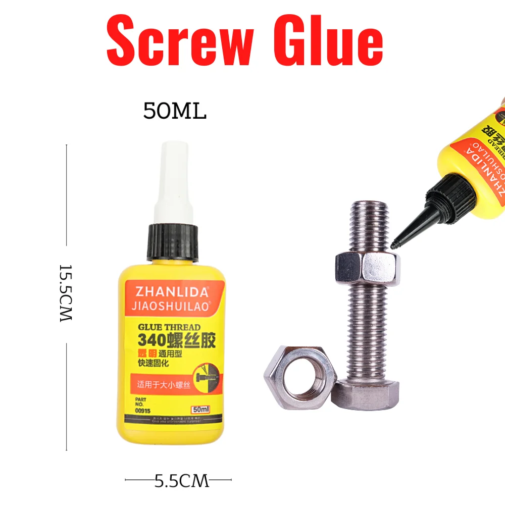 

50ML Zhanlida 340 Light Yellow Clear Metal Screw Special Mold Fastening Cylindrical Glue Screw Bearing Thread Locking Agent
