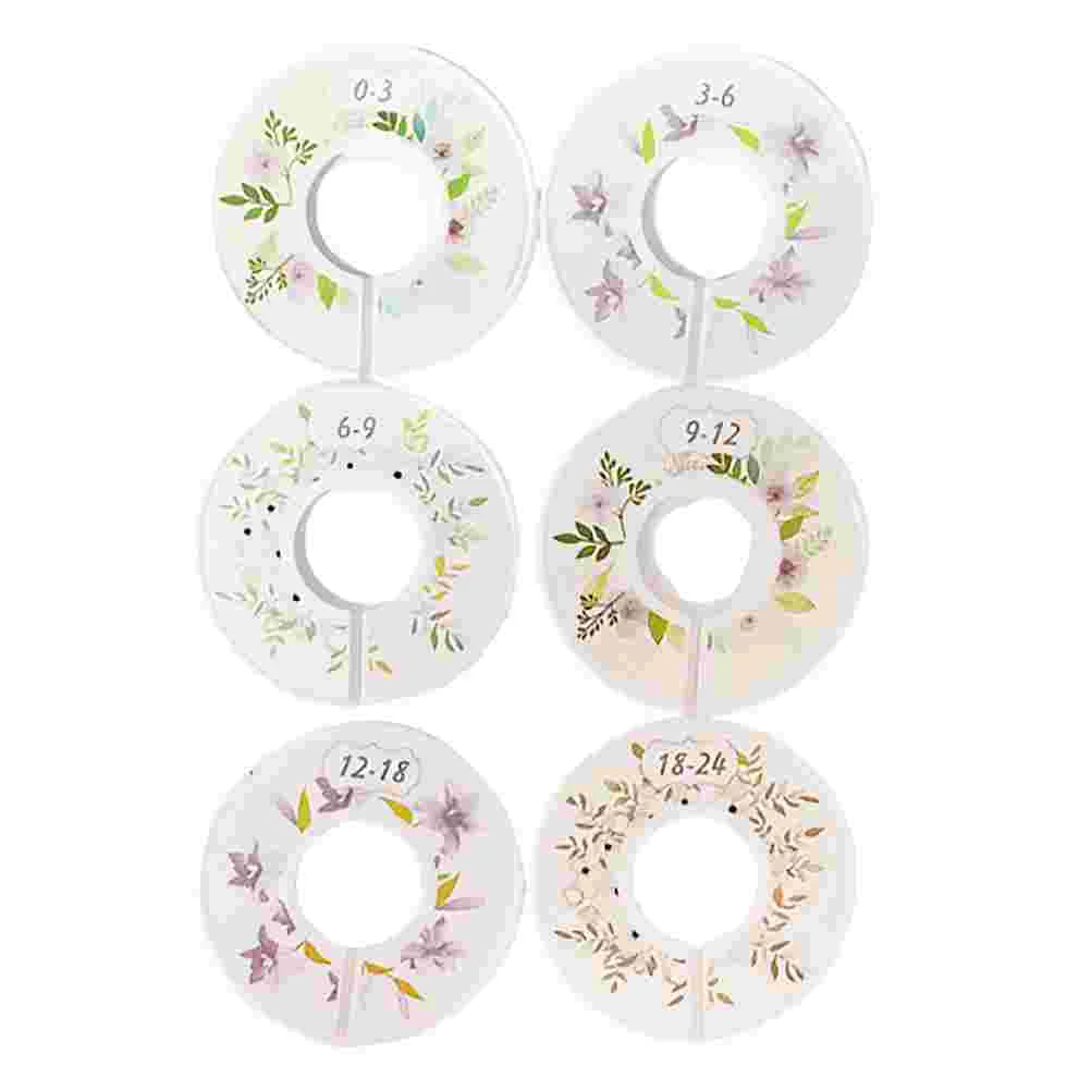 

6pcs Closet Size Dividers Closet Size Separator Dividers for Clothes from Newborn to 24 Months Nursery Closet Hanger Organizer