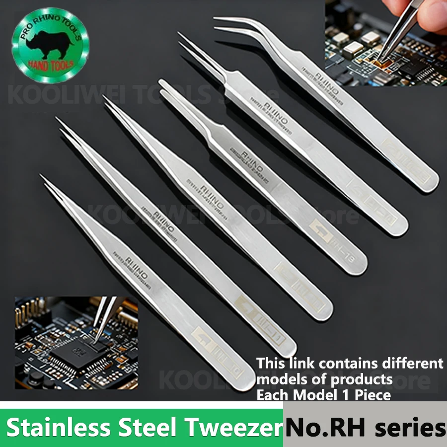 

Японские Прецизионные Пинцеты RHINO Из Нержавеющей Стали, Устойчивые К Коррозии, Острые
