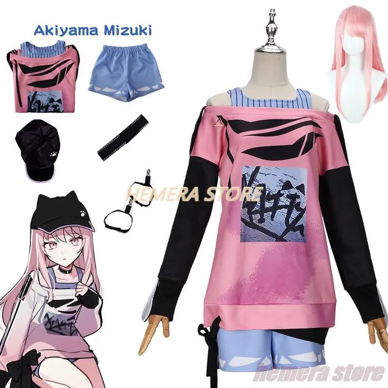 

Игровой проект Sekai красочные сценические костюмы Akiyama Mizuki для косплея PJSK MZK косплей платье с шляпой Хэллоуин униформы