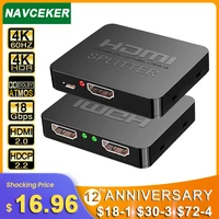 2022 Best HDMI Splitter 1x2 HDMI 2 0 Splitter out HDMI Amplifier Switch HDR HDMI2 0 Splitter for PS4 Apple XBox PS5