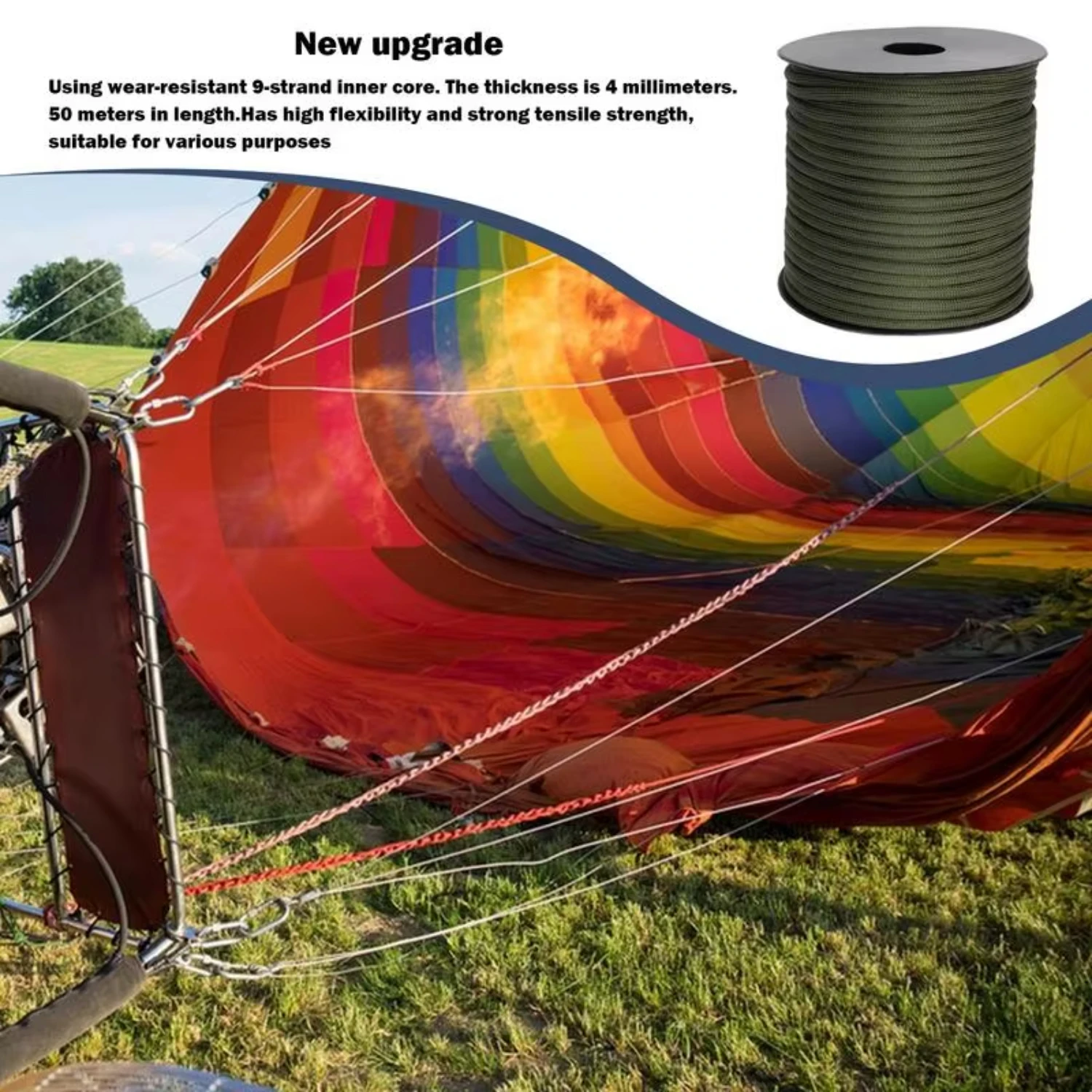 Веревка для кемпинга паракорд сверхмощная веревка из паракорда универсальный