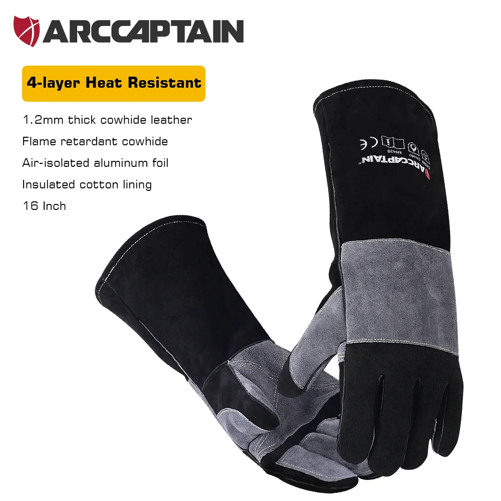

ARCCAPTAIN Сварочные перчатки из воловьей кожи 16 дюймов