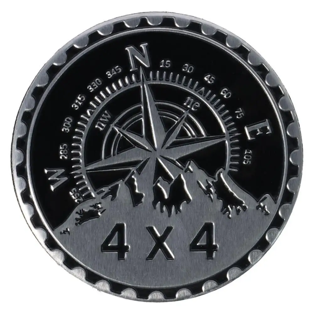 

Высокая надежность 2,36*2,36 дюймов 3D металлические автомобильные эмблемы металлический круглый 4x4 Металлический автомобильный значок наклейки автомобильные