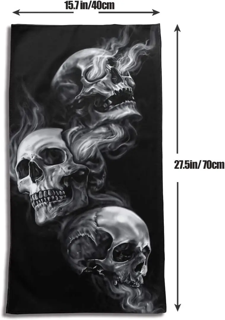 Роскошные полотенца для рук Smoke Skull ультрамягкое Хорошо Впитывающее