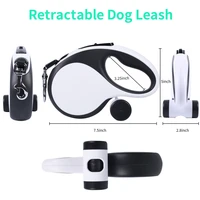 jmt qkamor retractable dog leash with poop bags holder for small medium dogs 16ft5m