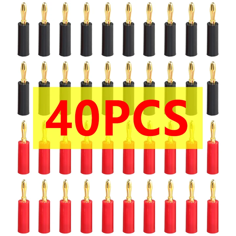 

Золотистые банановые разъёмы 4 мм