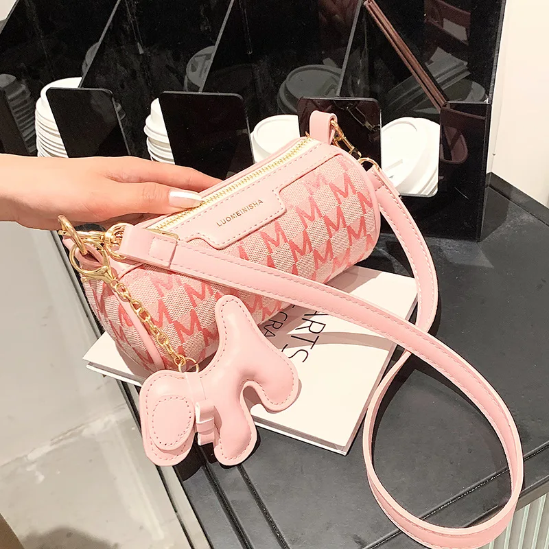 

Korean Summer Woman Shoulder Crossbody Bag Fashion Female 2022 Pu Leather Zipper Chains Luxury Small Women Bags Designer Bolsas