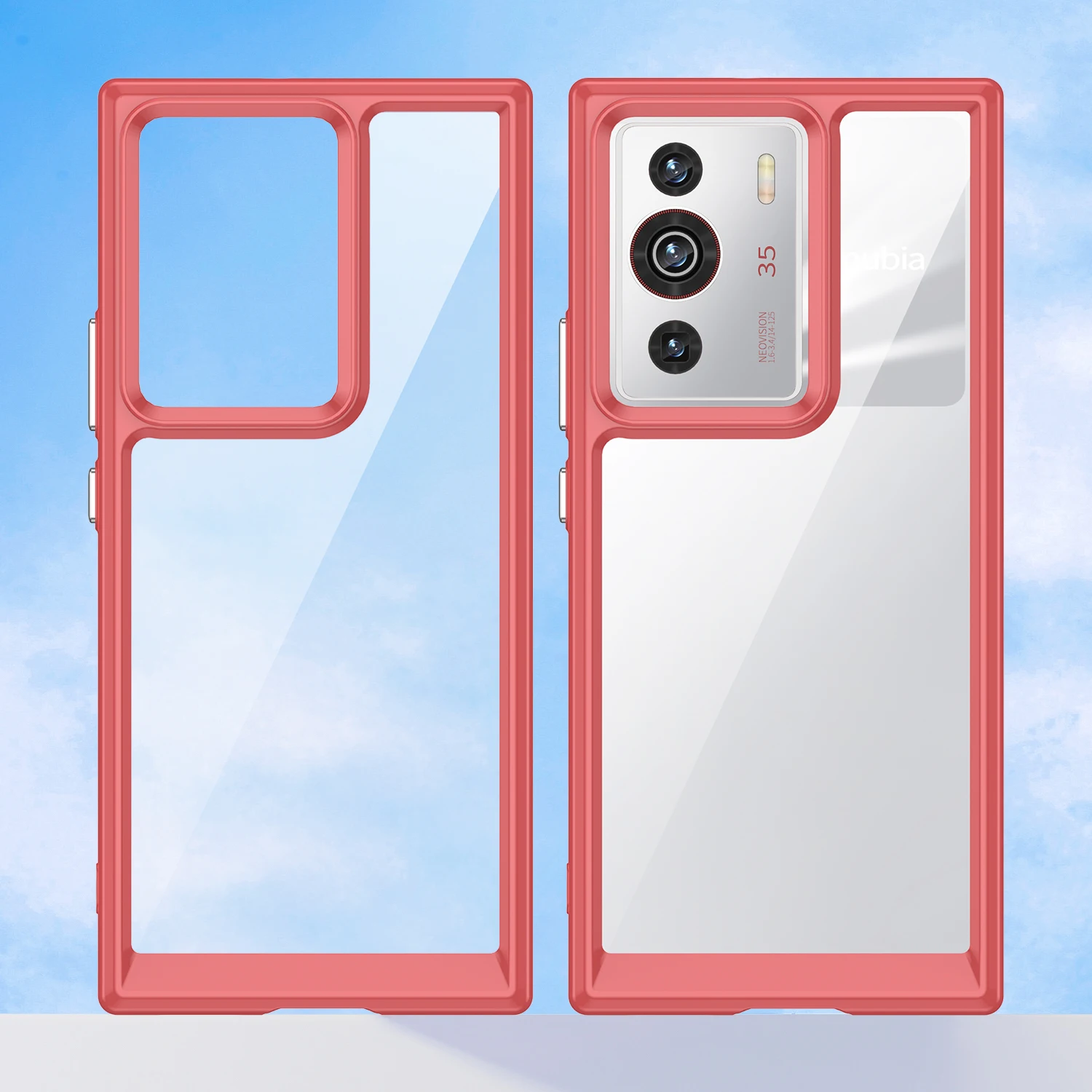

For ZTE Nubia Z40 Pro Case Soft TPU+Hard Acrylic Phone Cover For Nubia Z40 Pro Case Luxury Capas Nubia Z40 Pro Gravity Edition