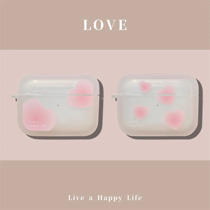 

Korean Simple Heart Earphone Case Apple AirPods 2 Case Cover AirPods Pro Case IPhone Earbuds Accessories AirPod Case Air Pods