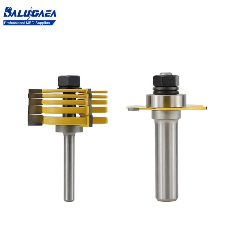 

2pcs Adjustable Router Bit 1/4'' 1/2'' Shank T Slot Mill Wood Milling Cutter Tenon Woodworking Chisel Cutter Tool