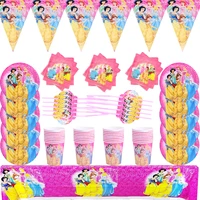 disney princess themed baby shower 20 person party disposable cutlery set party supplies cup plate banner napkins anniversary