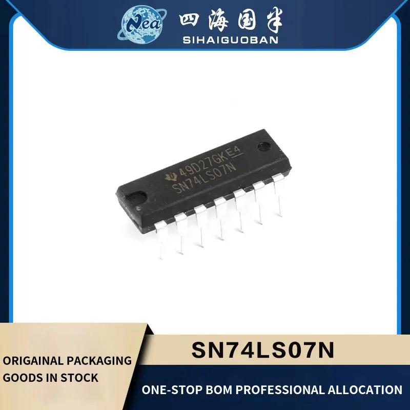 

10PCS Original New SN74LS00N SN74LS03N DIP SN74LS10N SN74LS11N DIP14 SN74LS07NSR SOP-14 Bipolar Buffers With Open-Collector Outp
