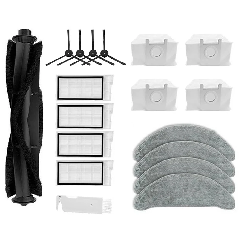 

Main Side Brush Hepa Filter Mop Dust Bag Replacement Parts For Xiaomi Roidmi Eve Plus Replacement Kit