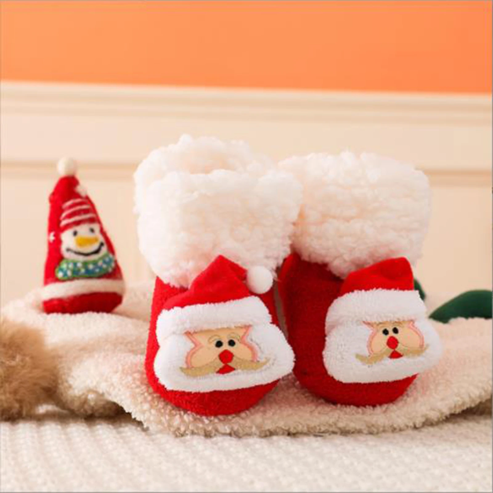 Детские рождественские носки нескользящие для пола мальчиков и девочек детские