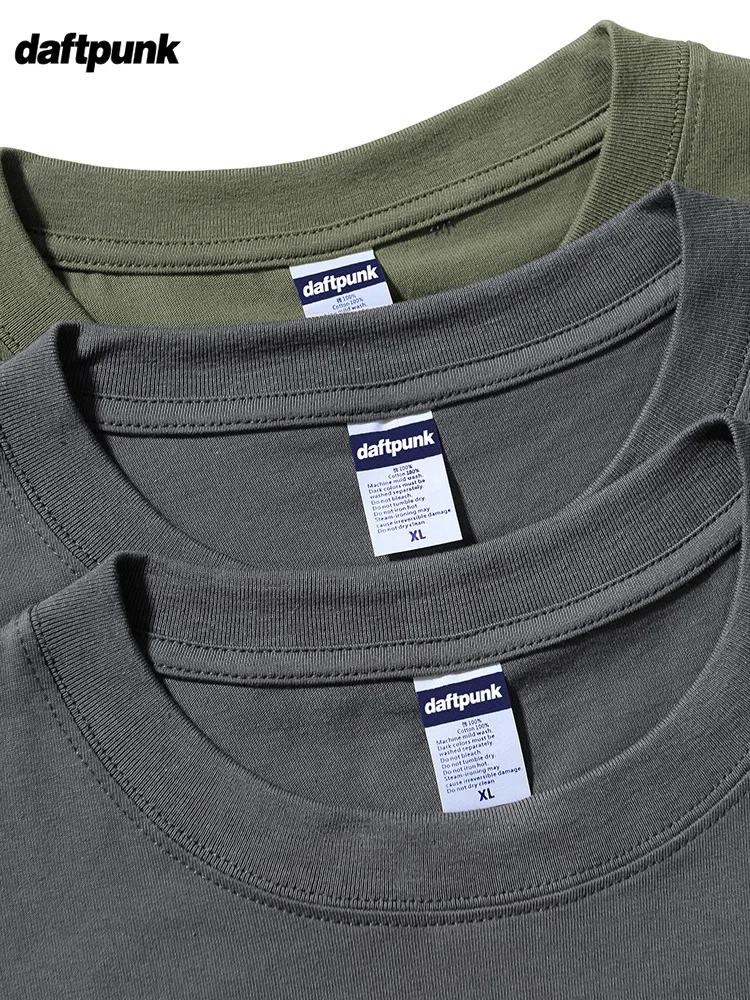 Summer American High Street 240G Heavy Weight Short sleeve T-shirt Men and Women Ins Fashion Brand Pure Cotton Small Neckline...