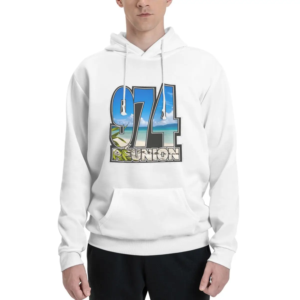 

Reunion Island 974 T Shirtby Sjp974run Couples Plus Velvet Hooded Sweater Fitness beautiful Hooded rope pullover Graphic Cool