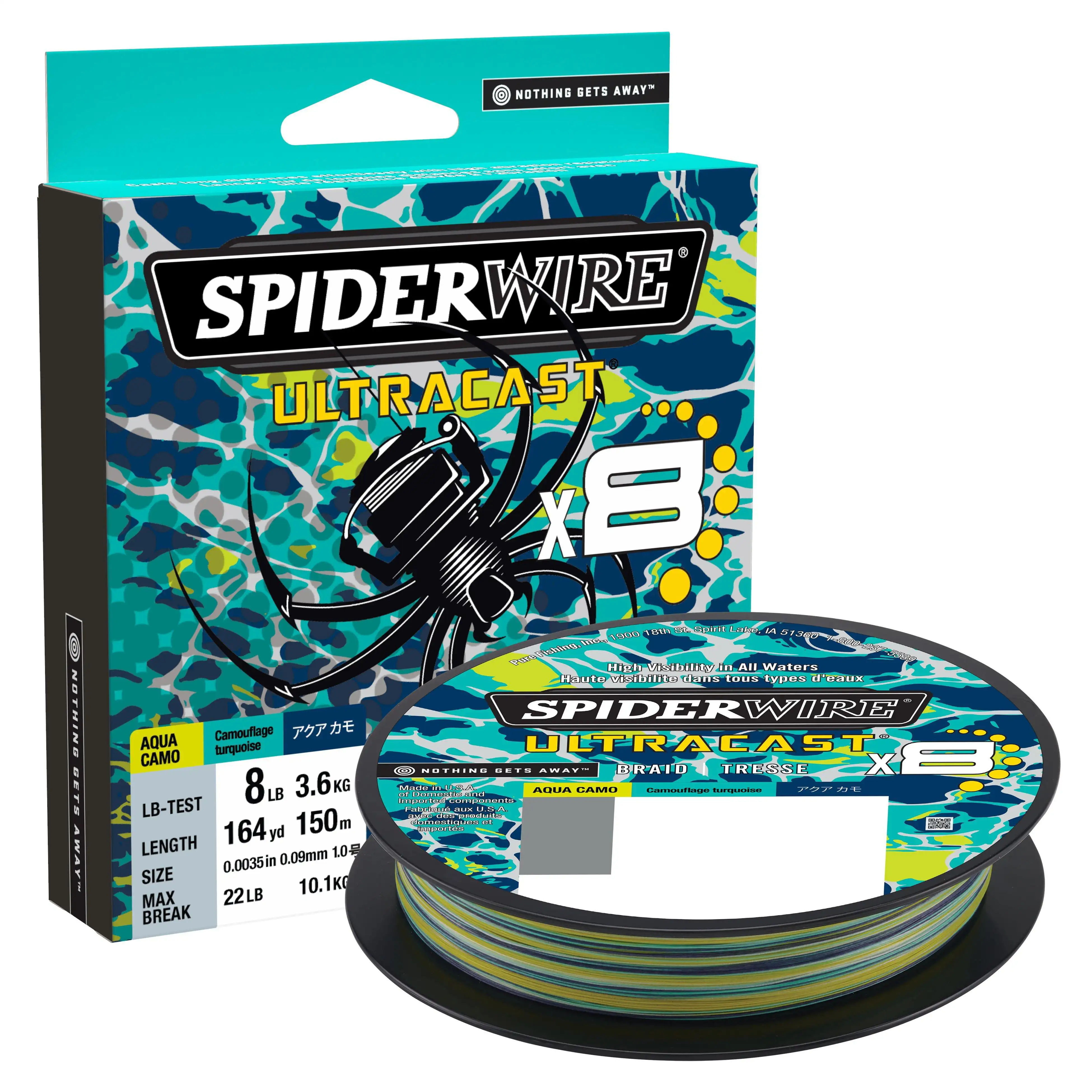 

Ultracast 8lb Superline, Aqua Camo, 164yd