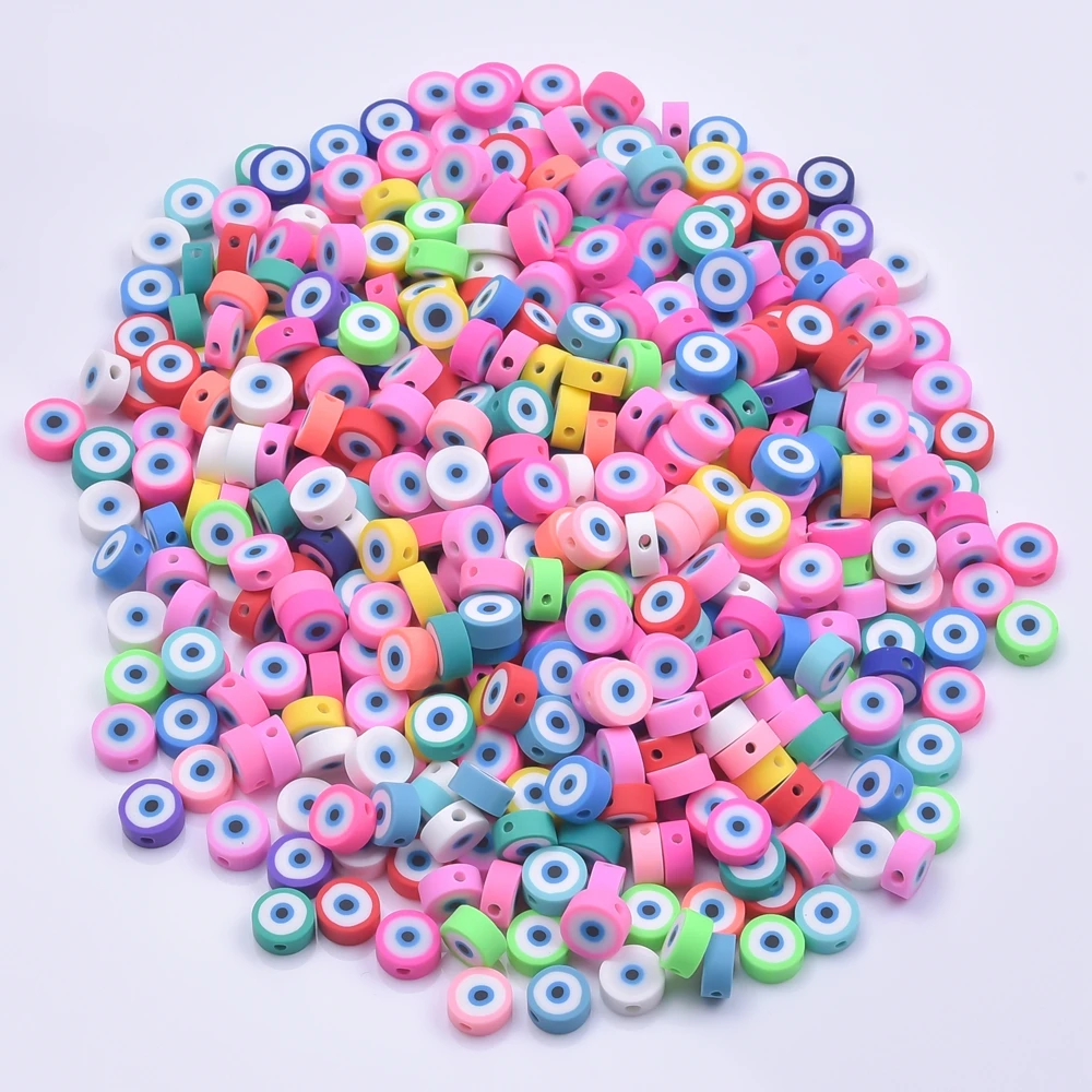 

Vintage Round Blue Turkish/Evil Eye Beads For Jewelry Making Supplies Rainbow Color Spacer Bead DIY Cuentas Para Hacer Pulseras
