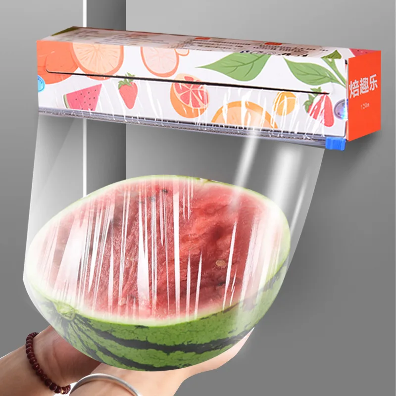 

Sliding Knife Type Plastic Wrap With Cutter Thickening Resistant To High Temperature And Low Temperature Food Grade Household