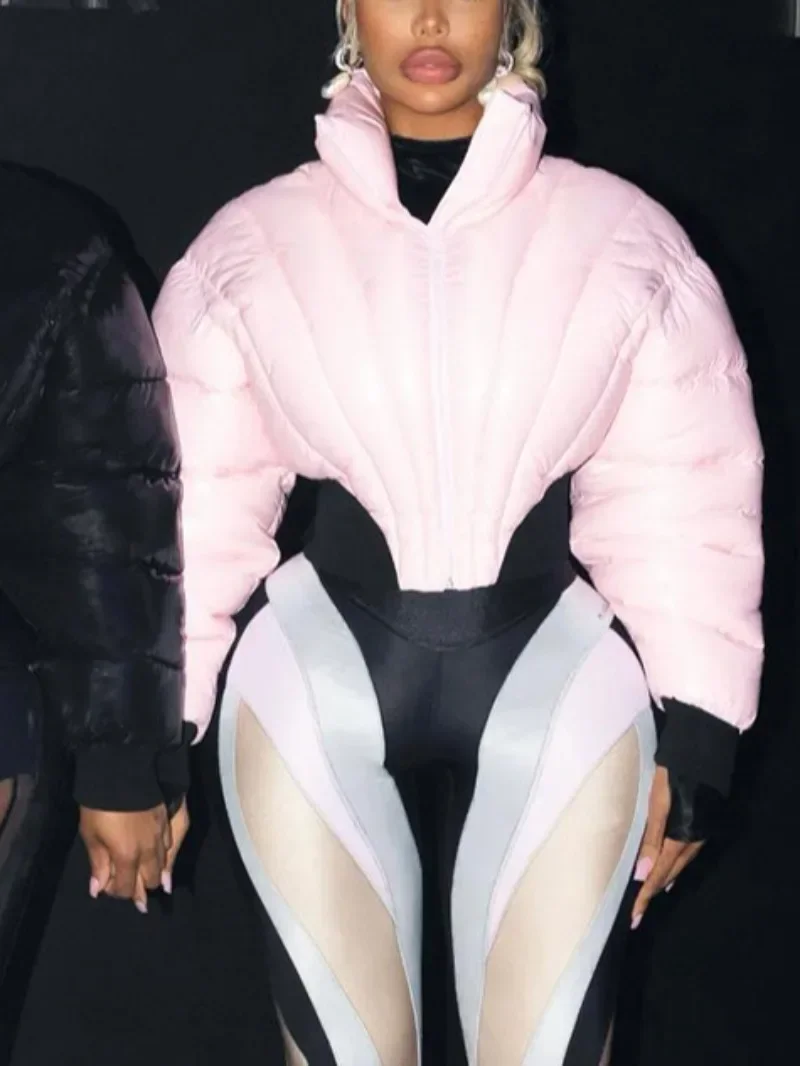 Женское стеганое пальто на осень-зиму 2024 модное теплое пальто-пуховик с отложным