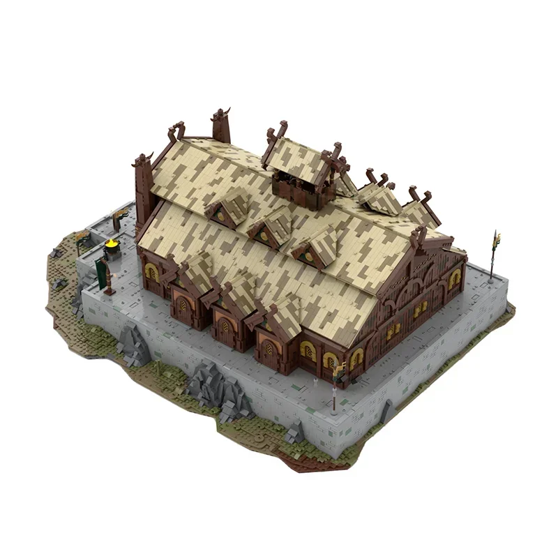 Кольца фильм YcMoc Building Block UCS Rohan Golden Hall Bundle Модель Технология Кирпичи DIY