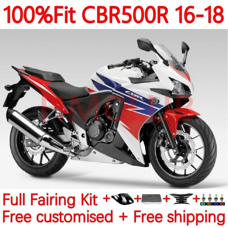 

Injection OEM For HONDA CBR500 CBR 500 R 500R RR CC 500CC CBR500R 2016 2017 2018 CBR-500R 16 17 18 Fairing 60No.96 white blue