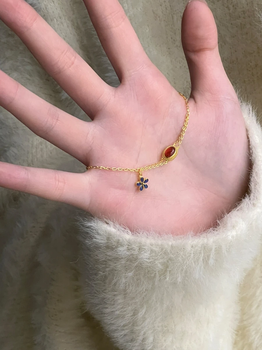 Классический ретро-дворцовый браслет с маленькой дворцовой птицей 8-каратное