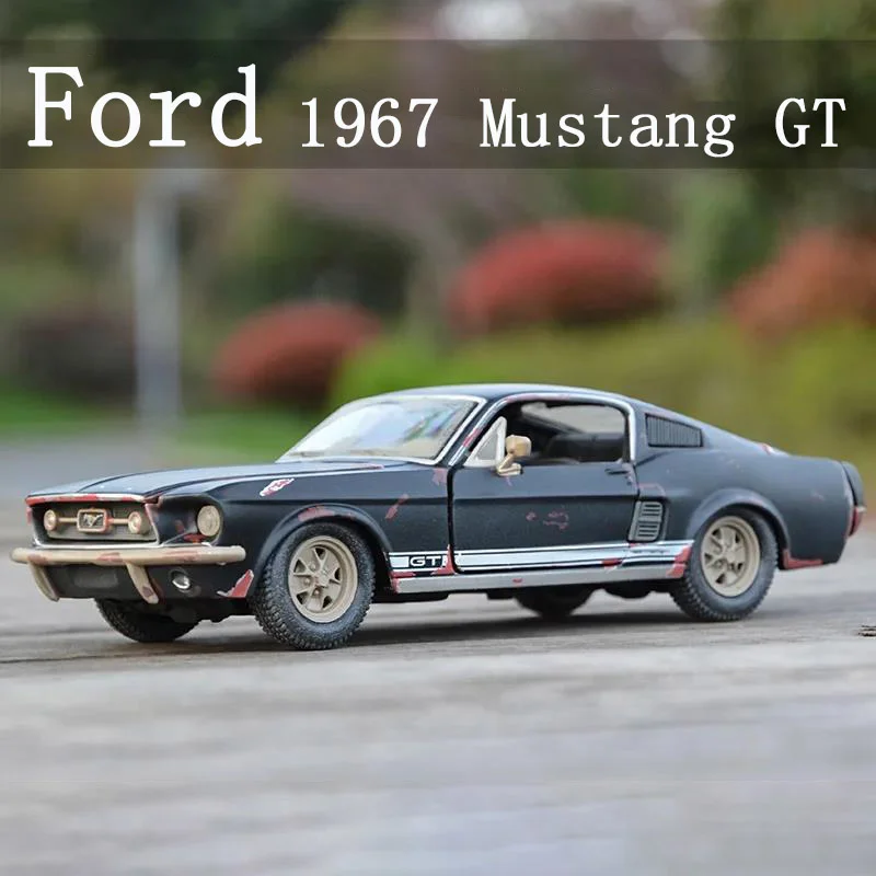

1:24 Ford 1967 Mustang GT Retro Sports Car Static Die Cast Vehicles Collectible Model Car Toys Birthday gift