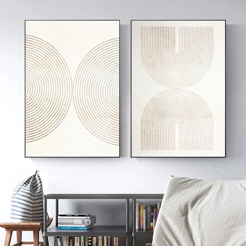 Современные абстрактные полосы на белом фоне плакаты и принты Картина холсте