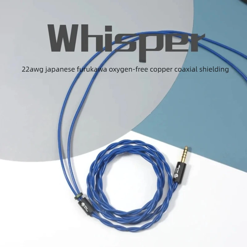 Фото FiftyStrings Whisper 22awg японский Furukawa бескислородная медь 0,78 Mmcx оплетка коаксиальный экранирующий кабель для обновления наушников №2