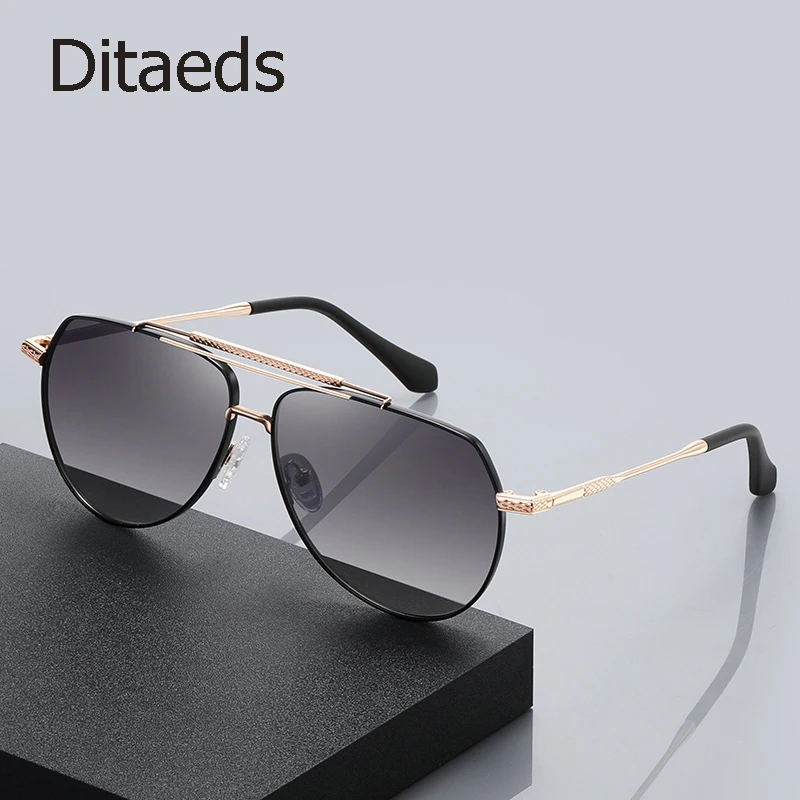 

2023 Ditaeds Fashion Retro Pilot Style Polarized Sunglasses Men Driving Vintage Brand Design Sun Glasses UV400 Oculos De Sol