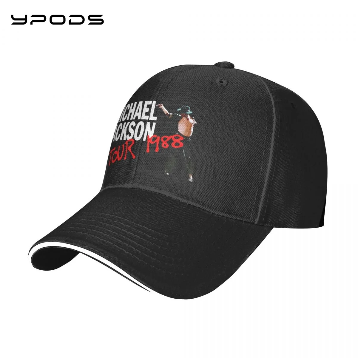 

Michael Jackson Tour 1988 White Trucker Cap Snapback Hat for Men Baseball Valve Mens Hats Caps for Logo Casquette Homme