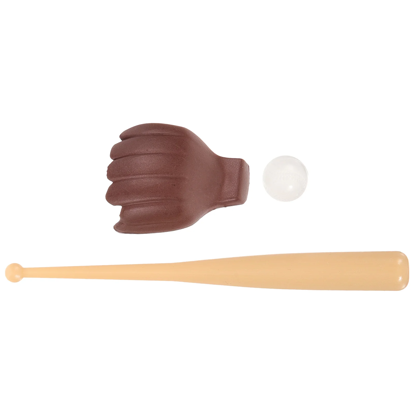 

1 Set Miniature Baseball Bats Gloves Ball Kit Decorative Simulation Sports Tiny House Accessories