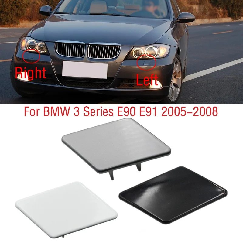 For BMW 3 Series E90 E91 320i 325i 330i 328i 2005-2008 Car Front Bumper Headlight Headlamp Washer Spray Jet Nozzle Cover Cap Lid