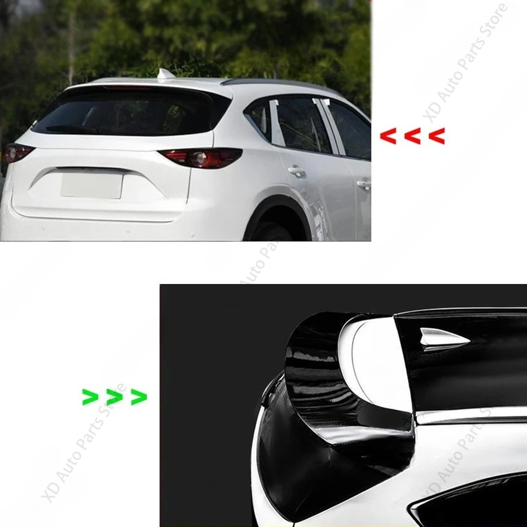 Фото Новый задний спойлер на крышу для Mazda CX5 2017-2024, внешний аэродинамический аксессуар для крышки багажника, элементы обвеса. №2
