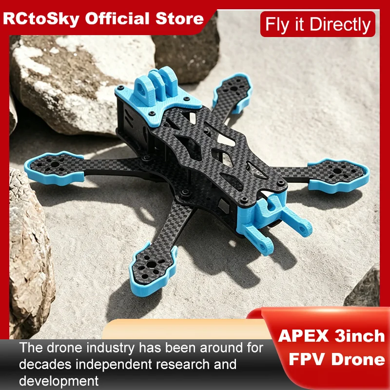 Фото Комплект рамы для FPV-дрона B-CUBE APEX 3 дюйма, карбоновый гоночный квадрокоптер, совместимый с системами управления полетом INAV, Beatflight, F722, F745, Ardupilot №5