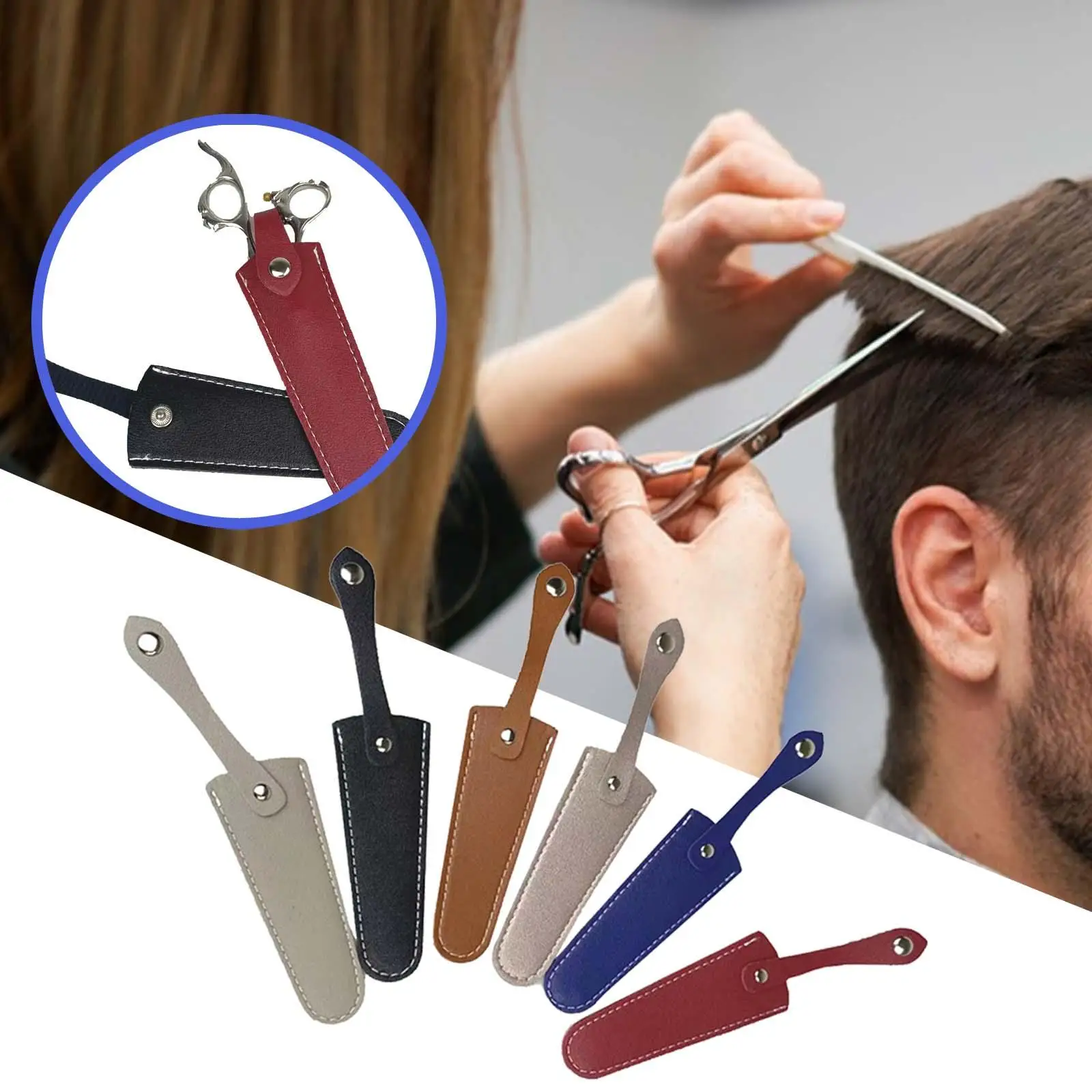 

6 Pieces Sewing Scissor Sheath Salon Hair Scissor Bag Holster Organizer for Hair Cutting Scissors Beauty Tool Protection Stylist