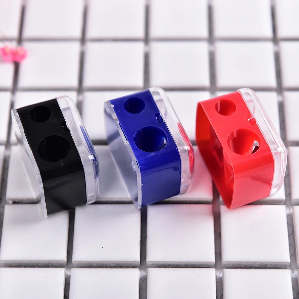 

New Double Holes Sharpener Useful Pencil Sharpener School Learning Supplies Office Tools