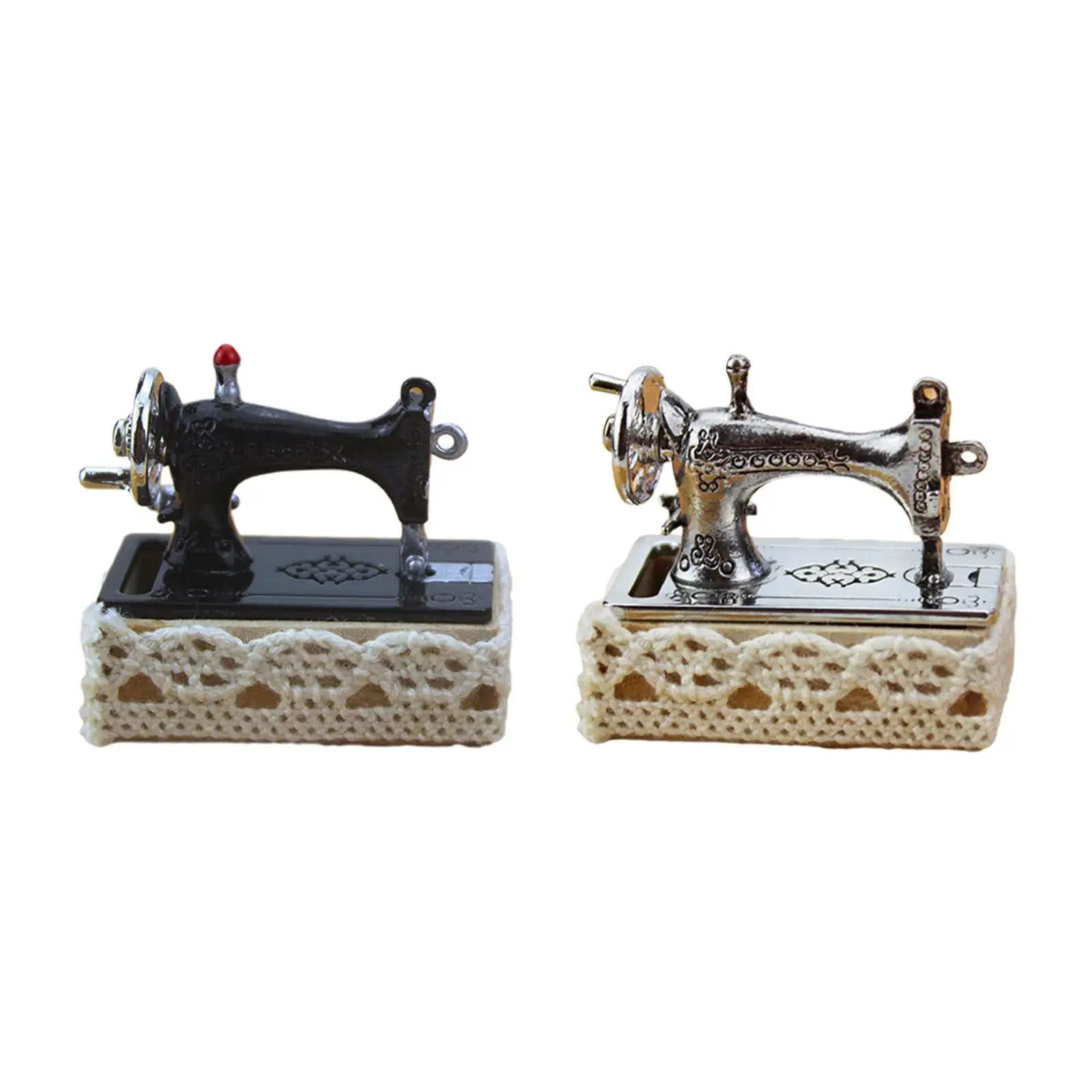 

Швейная машинка для кукольного домика, миниатюрное украшение мебели для кукольного домика