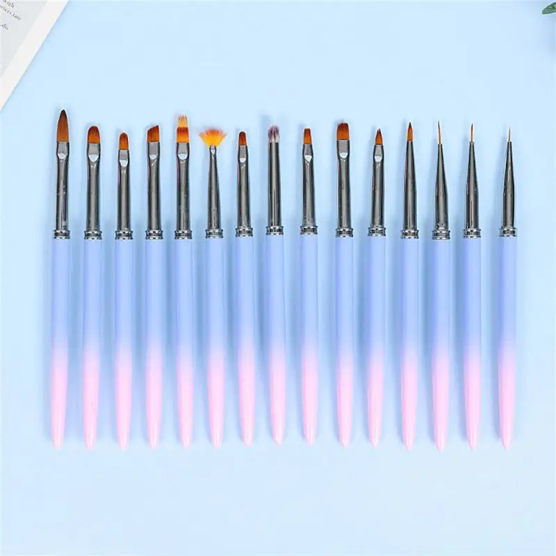 Акриловая кисть для ногтей с французскими полосками маникюрные ультратонкие