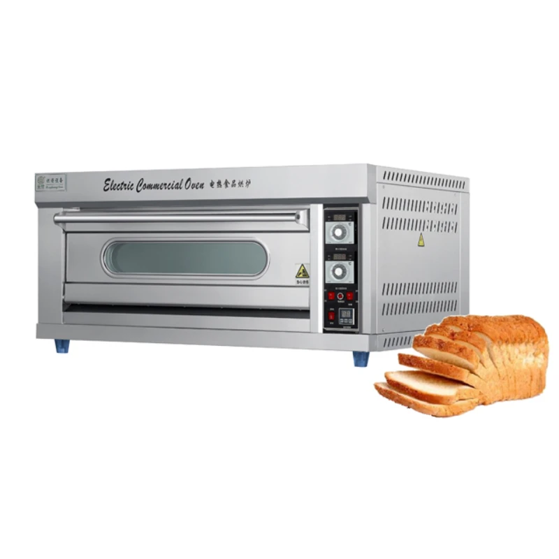 

stainless steel single deck two trays commercial electric baking ovens other snack grain products making machines