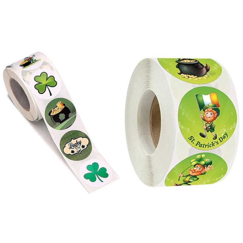 

1000Pcs St.Patrick's Day Stickers DIY Candy Favors Gift Boxes Seal Labels Packaging Sticker 1 & 3