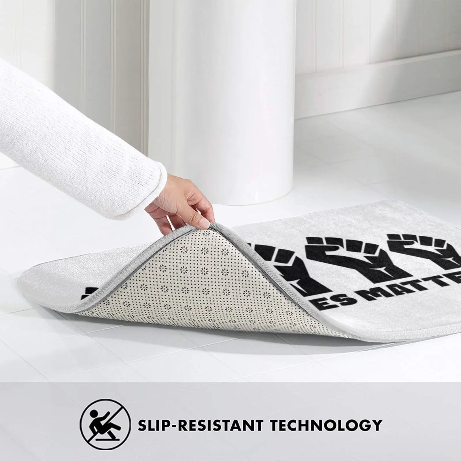 Коврик черный живой 5 концов водовпитывающий нескользящий |