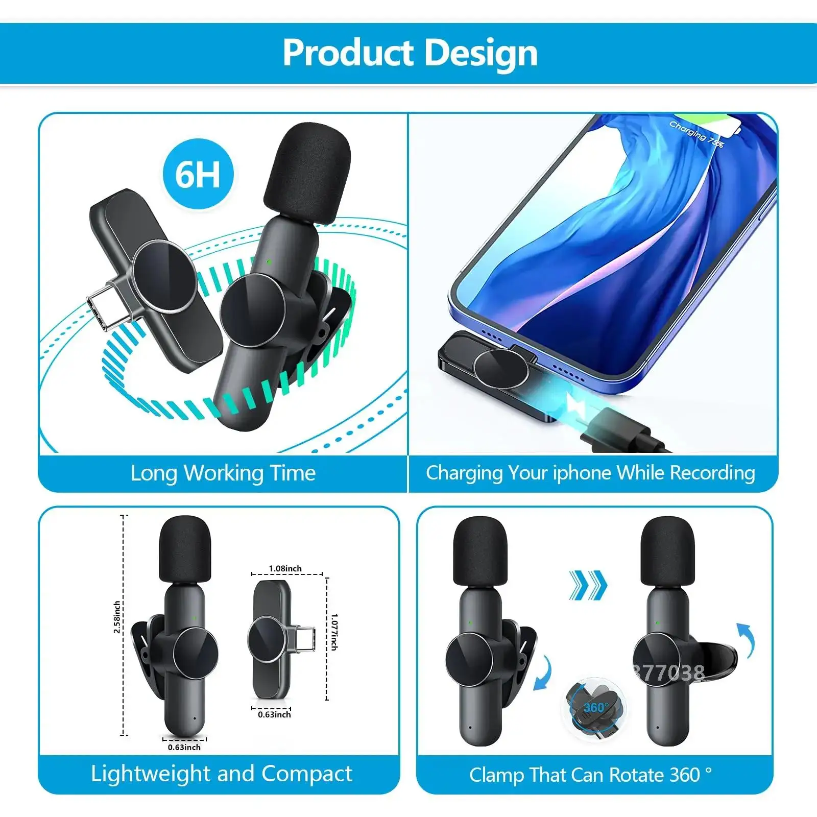 Беспроводные петличные микрофоны JOCEEY K3